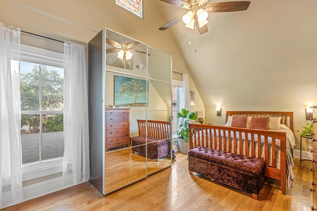 4317 N Kenneth Ave, Chicago, IL 60641 - bedroom featuring wood finished floors and high vaulted ceiling