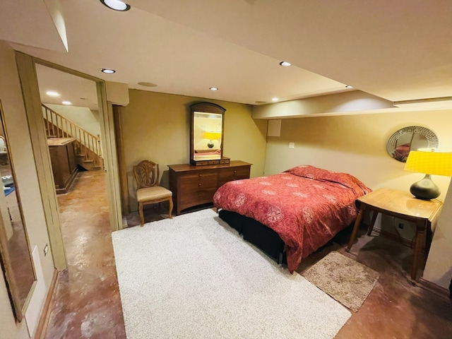 4317 N Kenneth Ave, Chicago, IL 60641 - bedroom featuring concrete flooring and recessed lighting