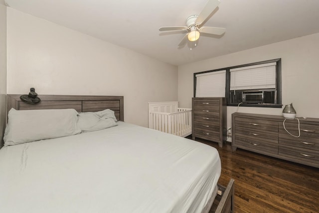 5623 S Hamilton Ave, Chicago, IL 60636 - bedroom featuring cooling unit, dark wood finished floors, and ceiling fan