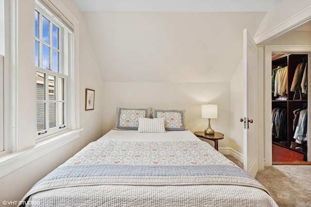 641 Highview Ter, Lake Forest, IL 60045 - carpeted bedroom with lofted ceiling and a spacious closet