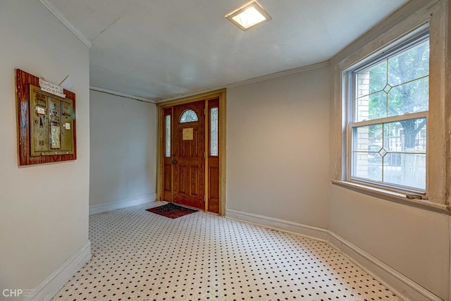 2832 N Mozart St, Chicago, IL 60618 - entrance foyer featuring ornamental molding