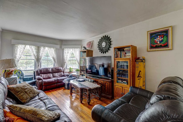 2832 N Mozart St, Chicago, IL 60618 - living room with wood-type flooring and ornamental molding