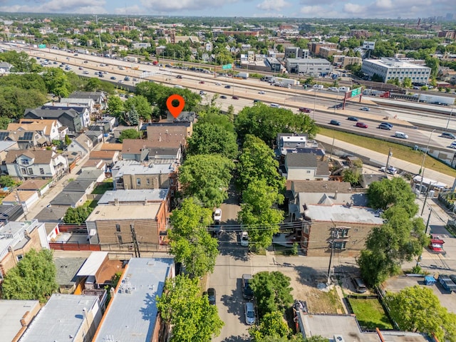 2832 N Mozart St, Chicago, IL 60618 - aerial overview of property's location featuring a highway