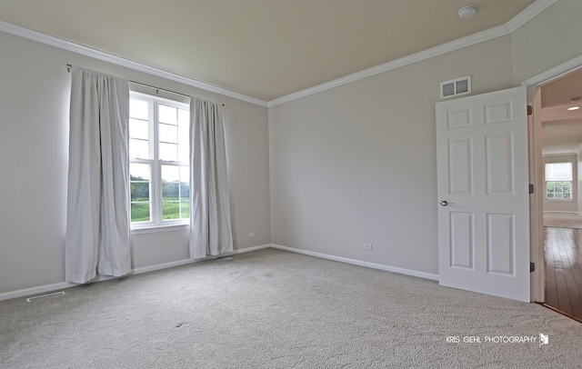 1312 Mulberry Ln, Cary, IL 60013 - carpeted empty room with a smoke detector and ornamental molding