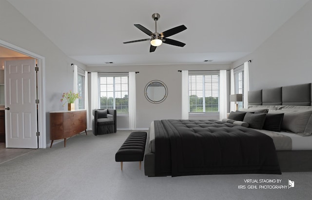 1312 Mulberry Ln, Cary, IL 60013 - carpeted bedroom with baseboards and ceiling fan