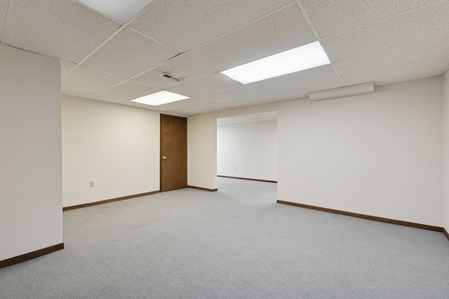 225 Mattek Ct, Dekalb, IL 60115 - empty room featuring a drop ceiling and light colored carpet