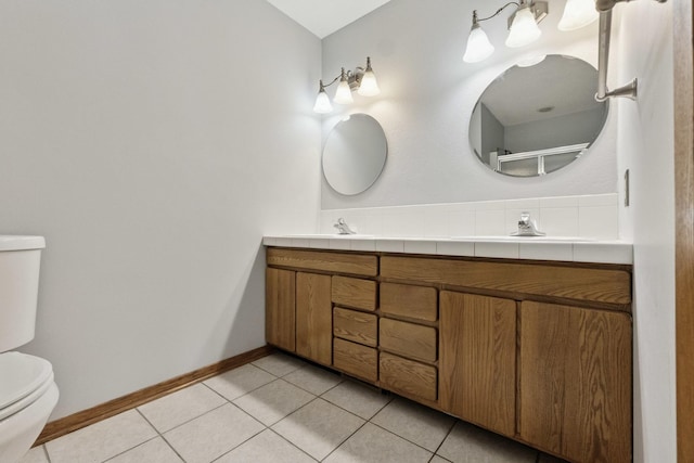 225 Mattek Ct, Dekalb, IL 60115 - full bath with double vanity and tile patterned floors