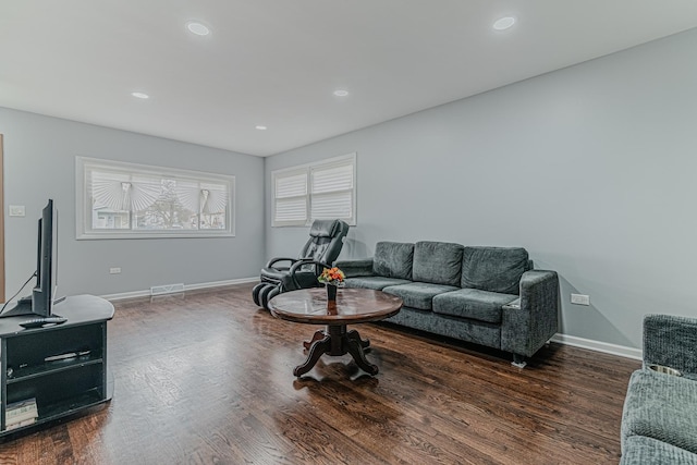 2105 Prospect Ave, North Chicago, IL 60064 - living room featuring wood finished floors and recessed lighting