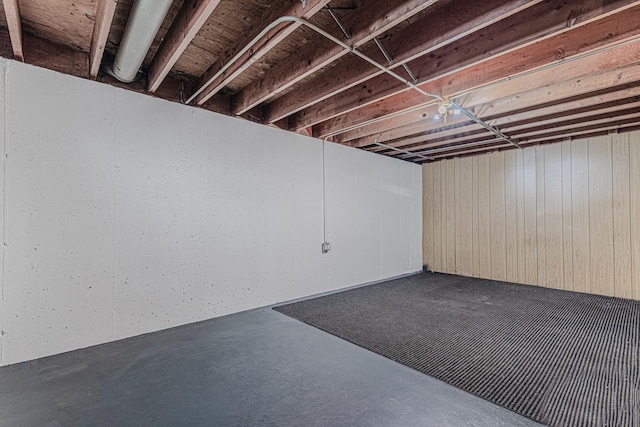 2105 Prospect Ave, North Chicago, IL 60064 - unfinished basement featuring wood walls