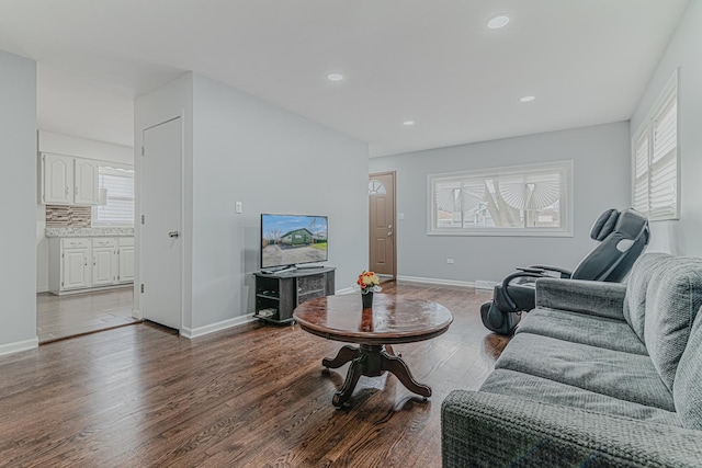 2105 Prospect Ave, North Chicago, IL 60064 - living room with healthy amount of natural light, wood finished floors, and recessed lighting