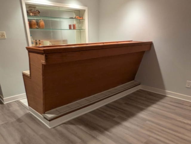 1430 Evergreen Ter, Glenview, IL 60025 - indoor dry bar featuring wood finished floors and baseboards