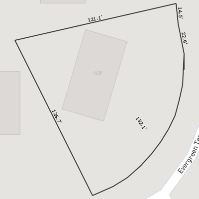 1430 Evergreen Ter, Glenview, IL 60025 - map / location of property area