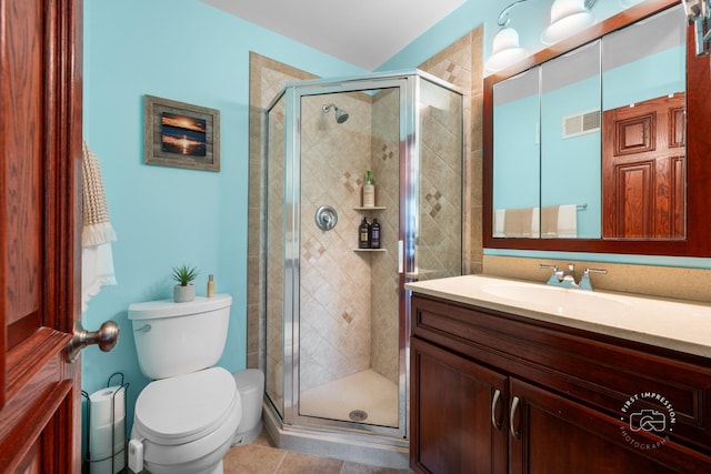 502 Burning Tree Ln, Naperville, IL 60563 - full bathroom with vanity, a shower stall, and tile patterned floors