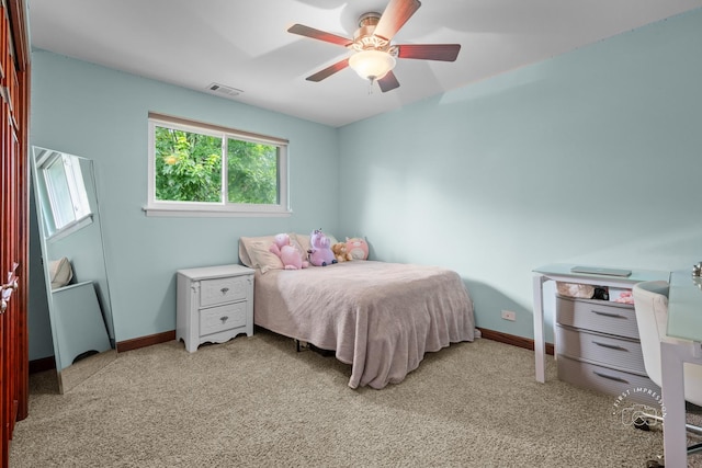 502 Burning Tree Ln, Naperville, IL 60563 - bedroom featuring light colored carpet and a ceiling fan