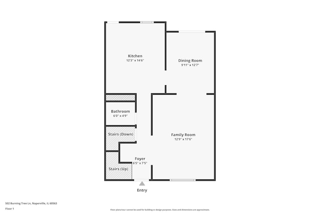 502 Burning Tree Ln, Naperville, IL 60563 - view of floor plan / room layout
