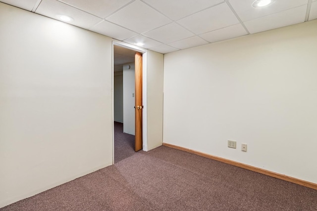 1934 Philip Dr, Dixon, IL 61021 - carpeted empty room with recessed lighting and a drop ceiling