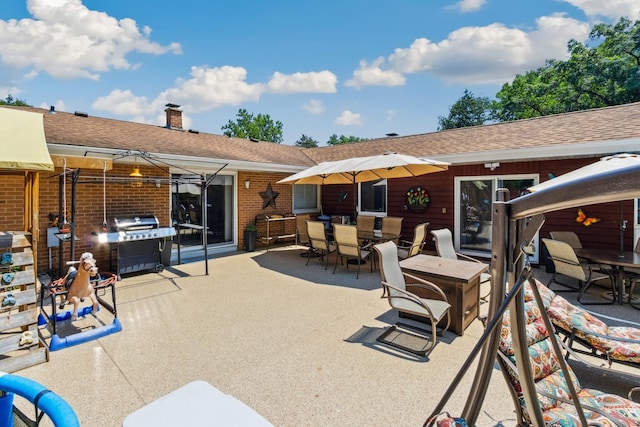 1934 Philip Dr, Dixon, IL 61021 - view of patio / terrace featuring outdoor dining space and grilling area