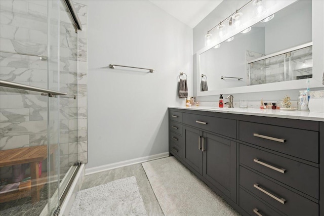 237 Carlisle Ave, Westmont, IL 60559 - bathroom featuring a shower with shower door and vanity