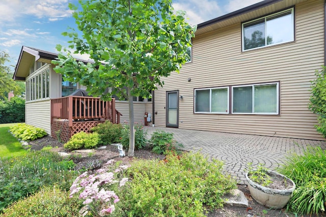 740 Ruskin Dr, Elk Grove Village, IL 60007 - view of front of property featuring a deck and a patio