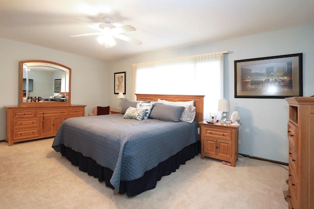 740 Ruskin Dr, Elk Grove Village, IL 60007 - bedroom featuring light colored carpet and a ceiling fan