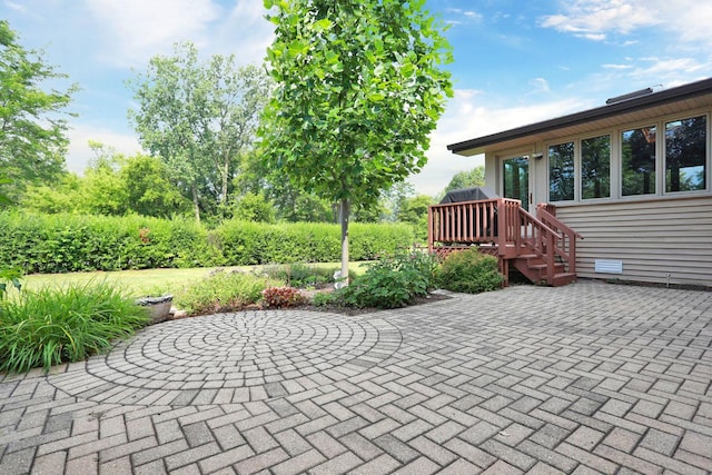 740 Ruskin Dr, Elk Grove Village, IL 60007 - view of patio featuring a deck