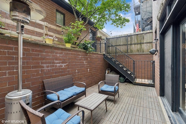 1949 W Nelson St Unit 1E, Chicago, IL 60657 - view of patio featuring stairs