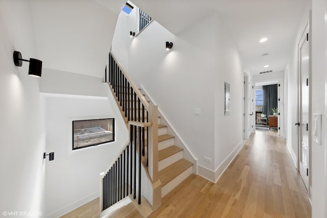 555 W Armitage Ave Unit 2W, Chicago, IL 60614 - stairs featuring wood finished floors and recessed lighting