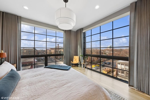 555 W Armitage Ave Unit 2W, Chicago, IL 60614 - bedroom with wood finished floors and recessed lighting