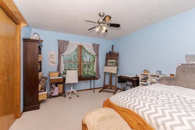 2805 Polo Rd, Bloomington, IL 61704 - bedroom with carpet and ceiling fan