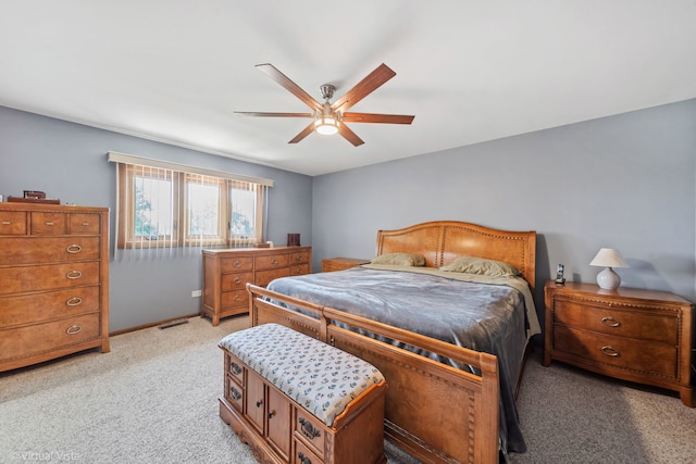 16206 Everdon Dr, Tinley Park, IL 60477 - bedroom with light carpet and a ceiling fan