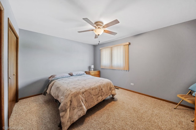 16206 Everdon Dr, Tinley Park, IL 60477 - carpeted bedroom featuring a closet and a ceiling fan