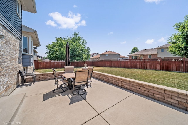16206 Everdon Dr, Tinley Park, IL 60477 - fenced backyard featuring outdoor dining space and a patio area