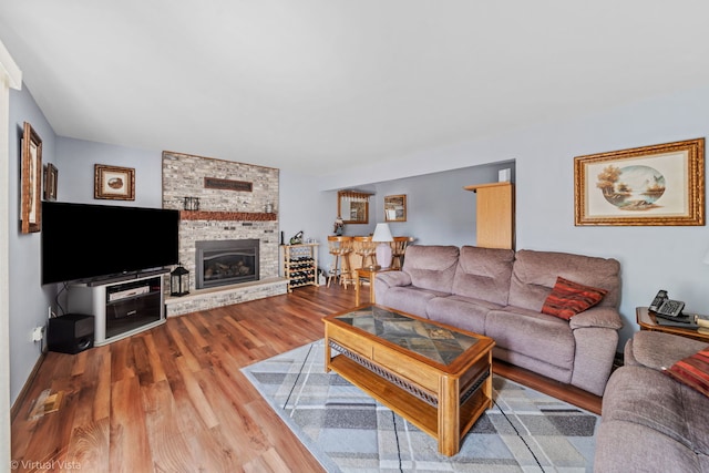 16206 Everdon Dr, Tinley Park, IL 60477 - living room featuring wood finished floors and a fireplace