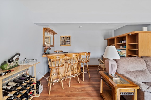 16206 Everdon Dr, Tinley Park, IL 60477 - indoor dry bar with wood finished floors and baseboards