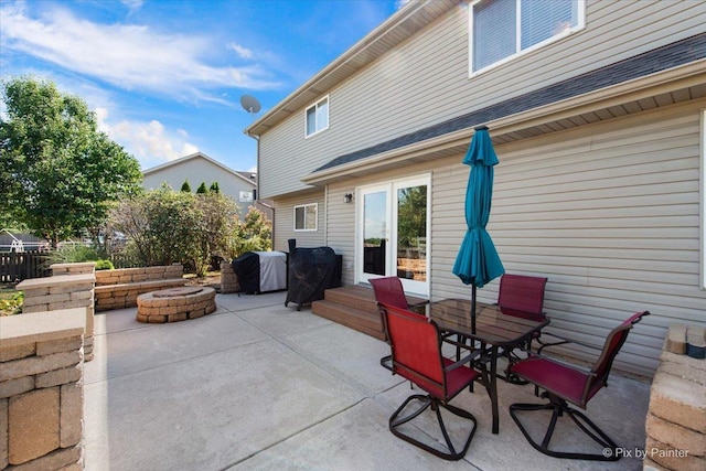 25909 S Woodrush Way, Channahon, IL 60410 - view of patio with a fire pit and area for grilling