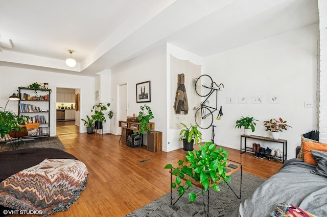 1510 W Cullerton St, Chicago, IL 60608 - living room featuring wood finished floors and baseboards