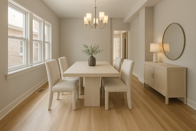1428 N Central Ave, Chicago, IL 60651 - dining room featuring light wood-style floors and a chandelier