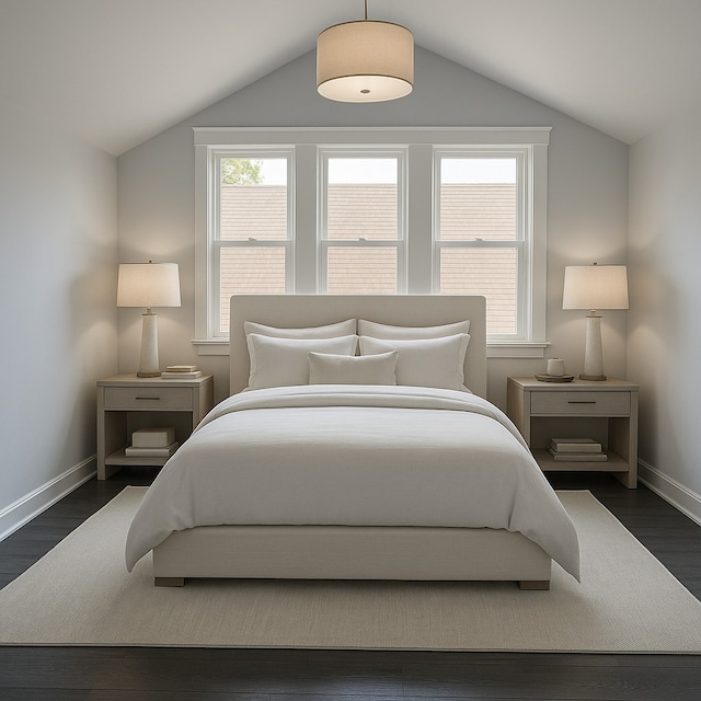 1428 N Central Ave, Chicago, IL 60651 - bedroom with lofted ceiling and dark wood-type flooring