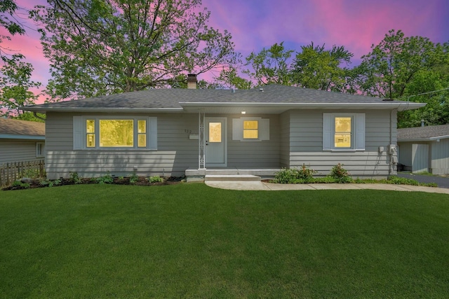 122 Tower Rd, Barrington, IL 60010 - ranch-style home featuring a front lawn and a chimney