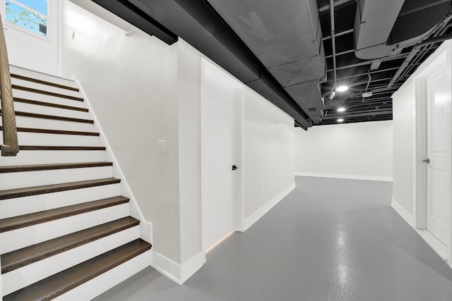 122 Tower Rd, Barrington, IL 60010 - below grade area with stairs and baseboards