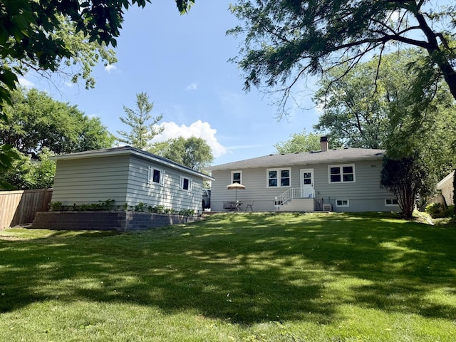 122 Tower Rd, Barrington, IL 60010 - rear view of property with a chimney