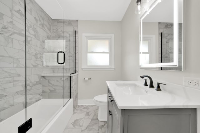 122 Tower Rd, Barrington, IL 60010 - bathroom with marble look tiles and vanity