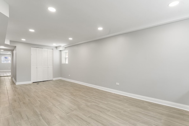2407 S 60th Ct, Cicero, IL 60804 - basement with recessed lighting and light wood-style flooring