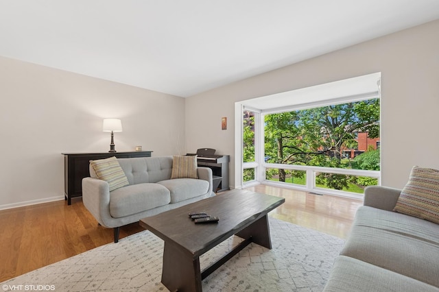 3843 Appian Way, Glenview, IL 60025 - living room featuring wood finished floors and baseboards