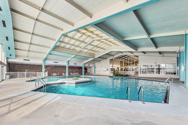 3843 Appian Way, Glenview, IL 60025 - indoor community pool featuring a jacuzzi and a patio area