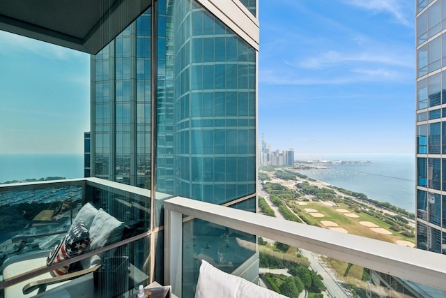 1201 S Prairie Ave Unit 5004, Chicago, IL 60605 - balcony with a water view and a view of city