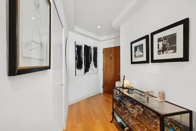 1201 S Prairie Ave Unit 5004, Chicago, IL 60605 - hallway featuring light wood-style floors and recessed lighting