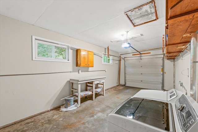 1807 Broadmoor Dr, Champaign, IL 61821 - garage featuring washer / clothes dryer and a garage door opener