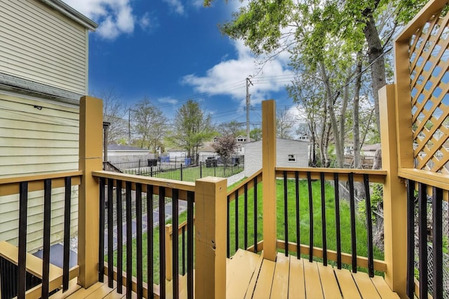 7716 S Rhodes Ave, Chicago, IL 60619 - wooden terrace with an outdoor structure