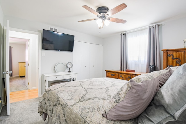 1021 Otis Ave, Rockdale, IL 60436 - carpeted bedroom with a closet and ceiling fan